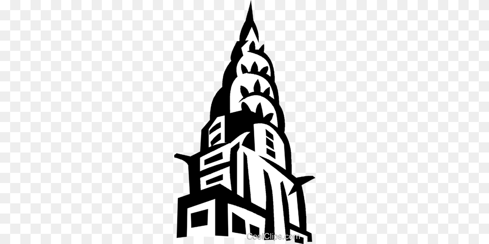 Chrysler Building New York Royalty Vector Clip Art, Architecture, Spire, Stencil, Tower Free Transparent Png