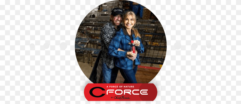 Chuck And Gena Norris At The Cforce Bottling Plant Cforce Bottling Company, Photography, Head, Portrait, Person Png