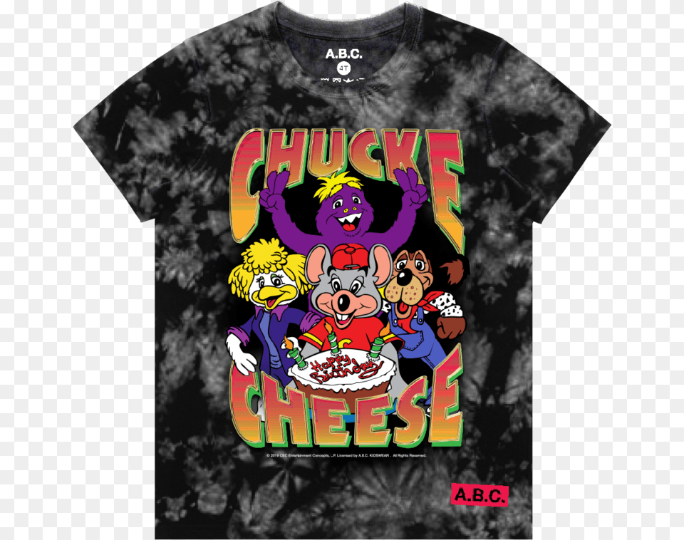 Chuck E Cheese Happy Birthday Tee Black Chuck E Cheese Shirt, Clothing, T-shirt, Book, Comics Png Image