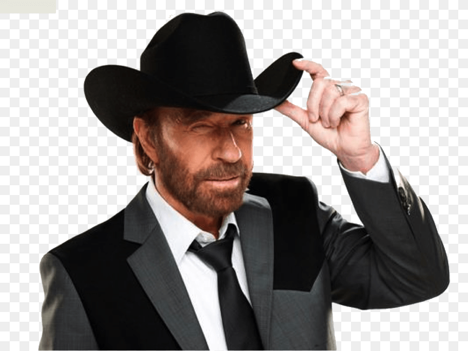 Chuck Norris, Clothing, Formal Wear, Hat, Suit Png Image