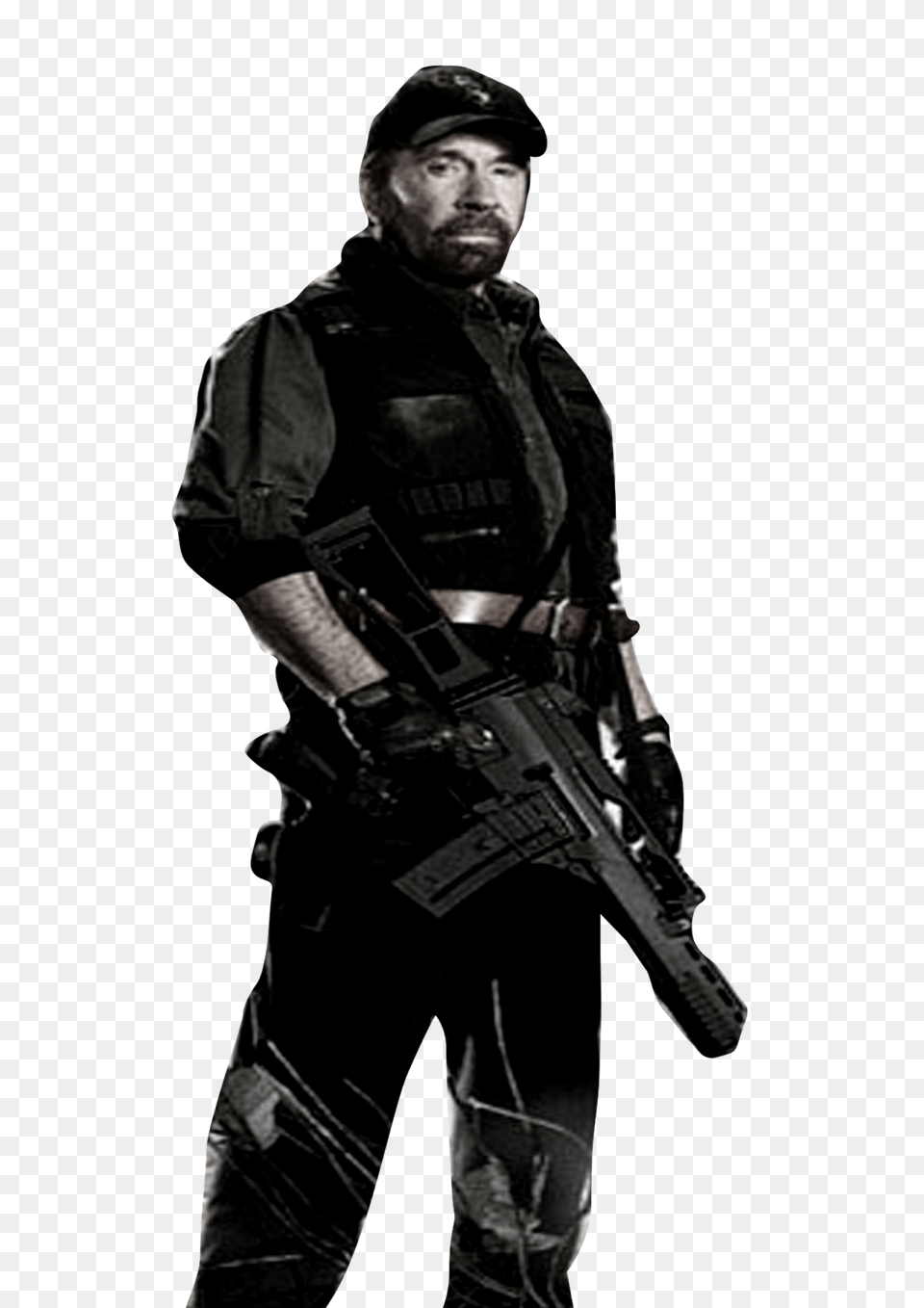 Chuck Norris, Weapon, Firearm, Rifle, Person Png