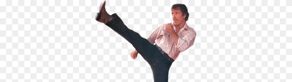 Chuck Norris, Kicking, Person, Adult, Male Free Transparent Png