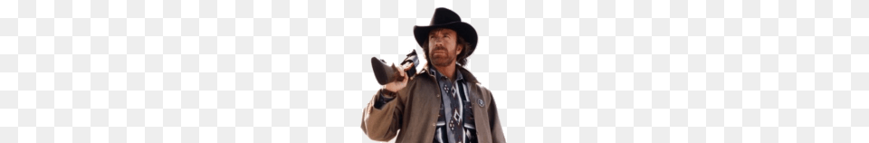 Chuck Norris, Clothing, Coat, Hat, Smoke Pipe Png Image