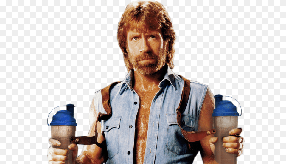 Chuck Norris, Bottle, Adult, Person, Man Free Png