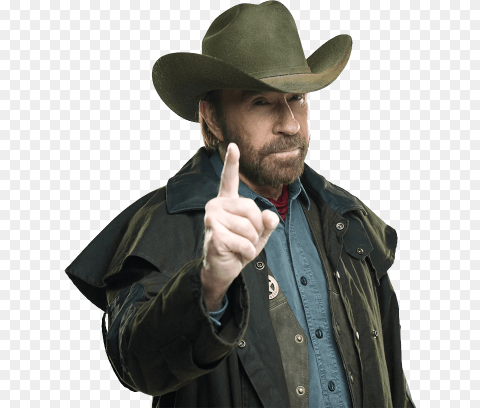 Chuck Norris Chuck Norris, Person, Jacket, Hat, Hand Free Transparent Png