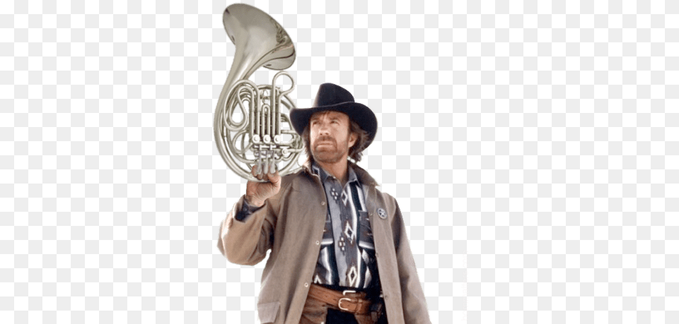Chuck Norris Texas Ranger French Horn Meme Walker Texas Ranger, Adult, Brass Section, Male, Man Free Png Download