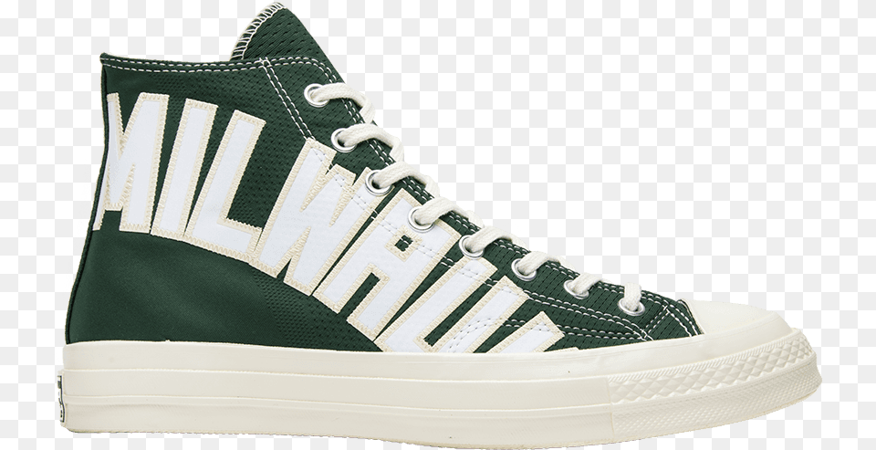 Chuck Taylor All Star High Premium 39milwaukee Bucks39 Basketball Shoe, Clothing, Footwear, Sneaker Png Image