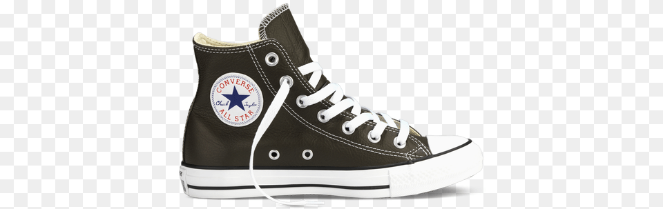 Chuck Taylor Leather Charcoal Converse Hi Tops, Clothing, Footwear, Shoe, Sneaker Free Png Download