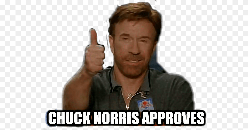 Chucknorris Chucknorrisapproves Photo Caption, Thumbs Up, Body Part, Person, Finger Png