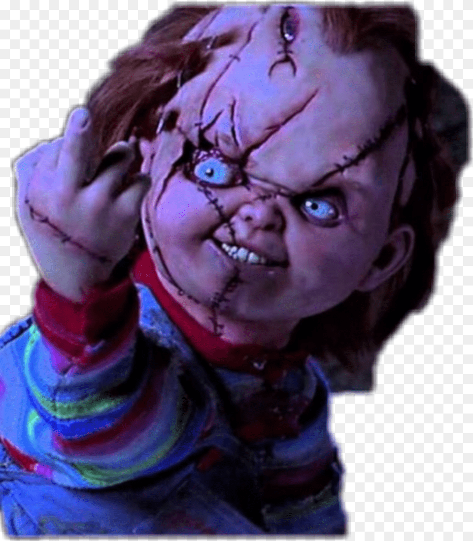 Chucky Doll Fuck You Scary Childsplay Chucky Monster, Baby, Face, Head, Person Free Transparent Png