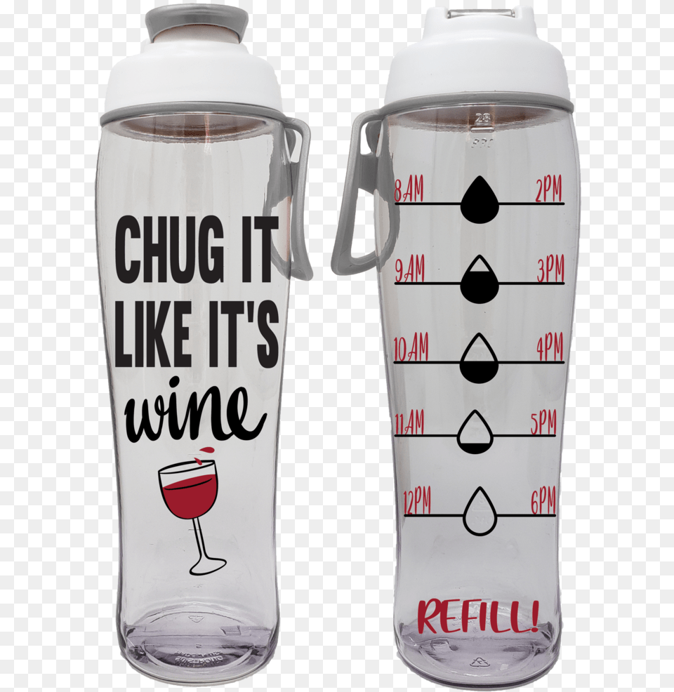 Chug It Like Its Wine Hydration Tracker Water Bottle Water Bottle, Cup, Shaker Free Png Download