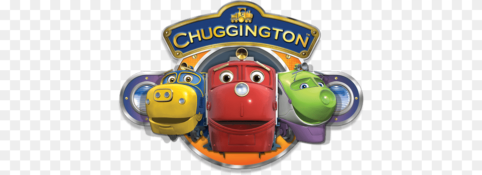 Chuggington Logo With Trains, Device, Grass, Lawn, Lawn Mower Png Image