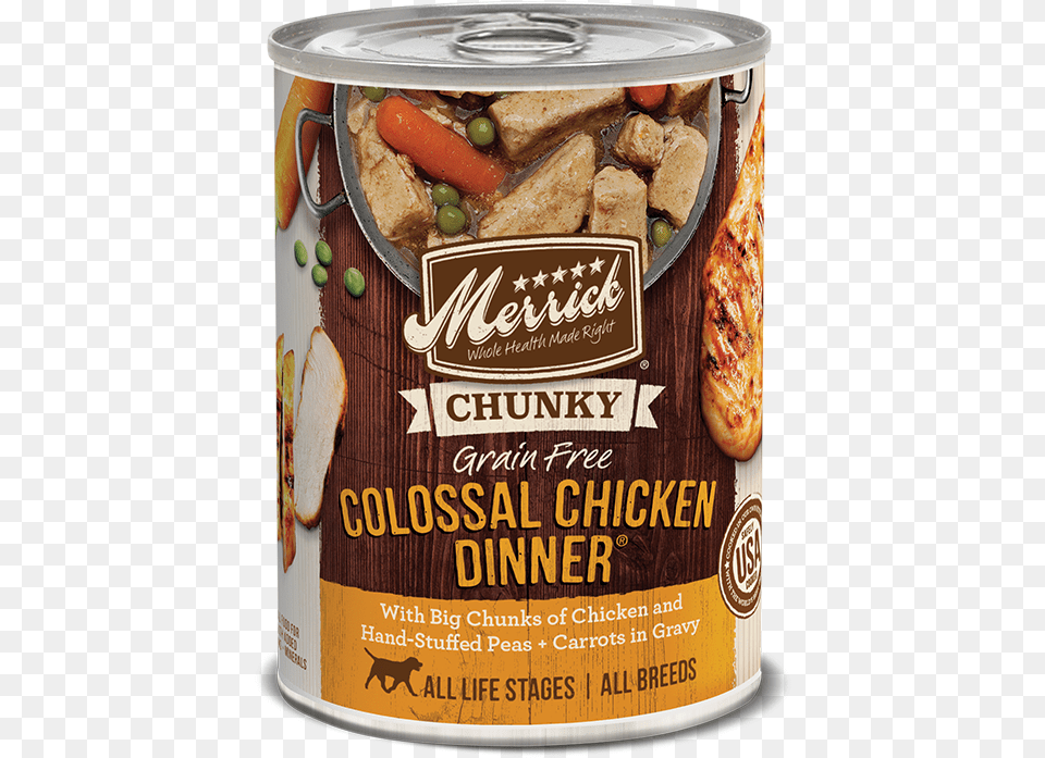 Chunky Grain Colossal Chicken Dinner In Gravy Merrick, Aluminium, Tin, Can, Canned Goods Free Png