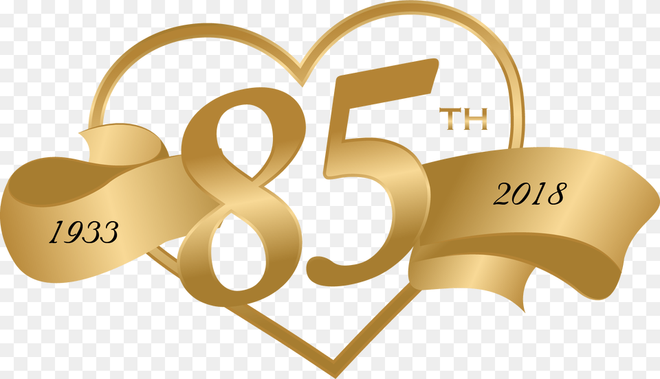 Church 85th Anniversary, Gold, Symbol, Text Free Png Download