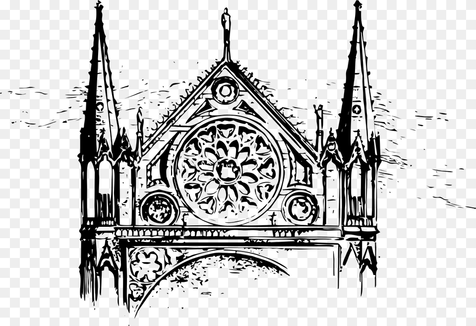 Church Architecture Religious Building Christian Illustration, Gray Free Png Download