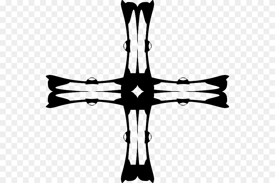 Church Black Cross Clipart Banner Royalty Stock Greek Cross Cartoon, Symbol, Stencil Free Png