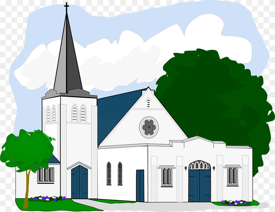 Church Building Clipart, Architecture, Cathedral, Spire, Tower Png Image