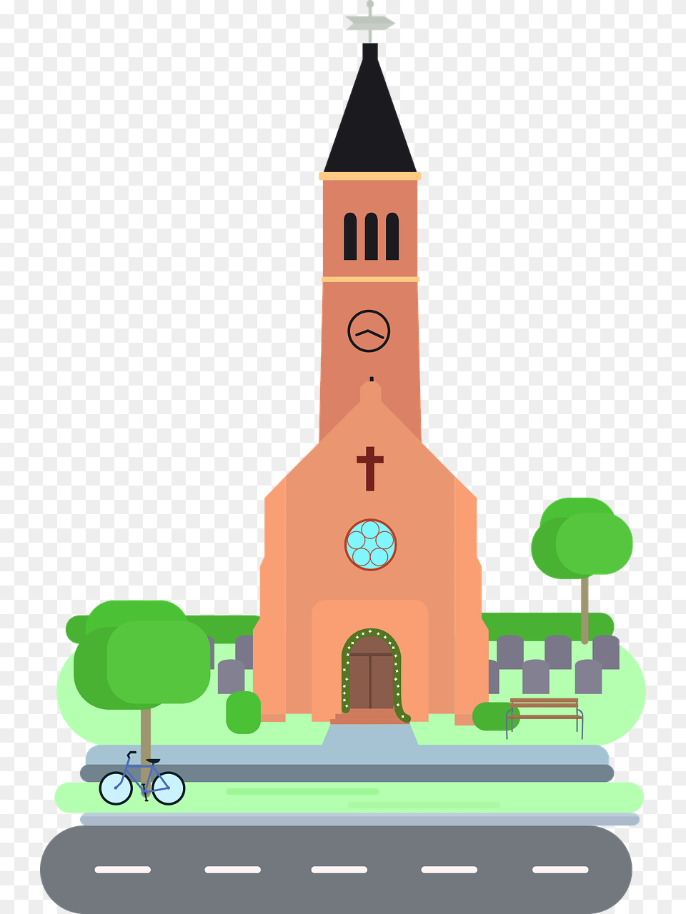 Church Chapel Religion Cemetery Bells Bell Tower Building Community Together, Clock Tower, Bell Tower, Architecture, Cathedral Free Transparent Png