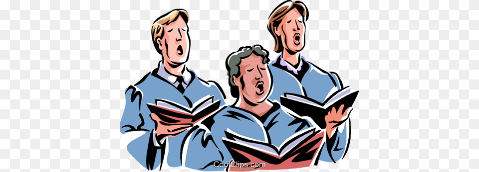 Church Choir Royalty Vector Clip Art Illustration, Reading, Person, Man, Male Free Png