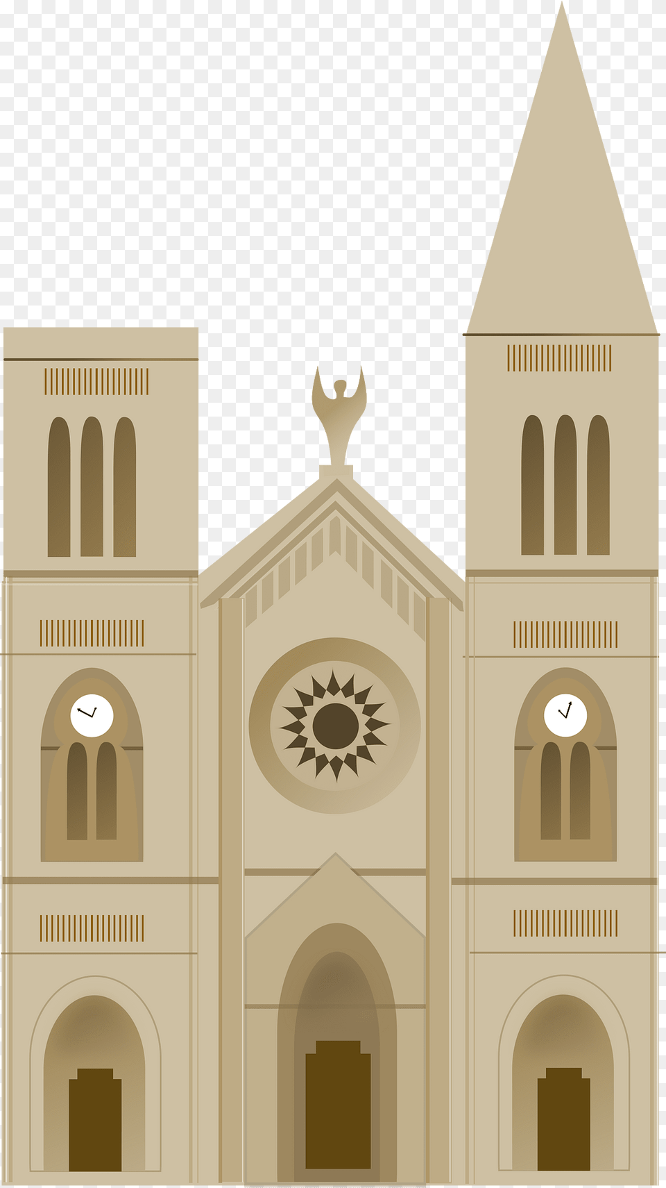Church Clipart, Architecture, Building, Cathedral, Clock Tower Png Image