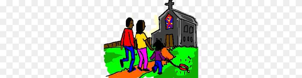 Church Clipart Church Attendance, Plant, Grass, Person, Neighborhood Png Image