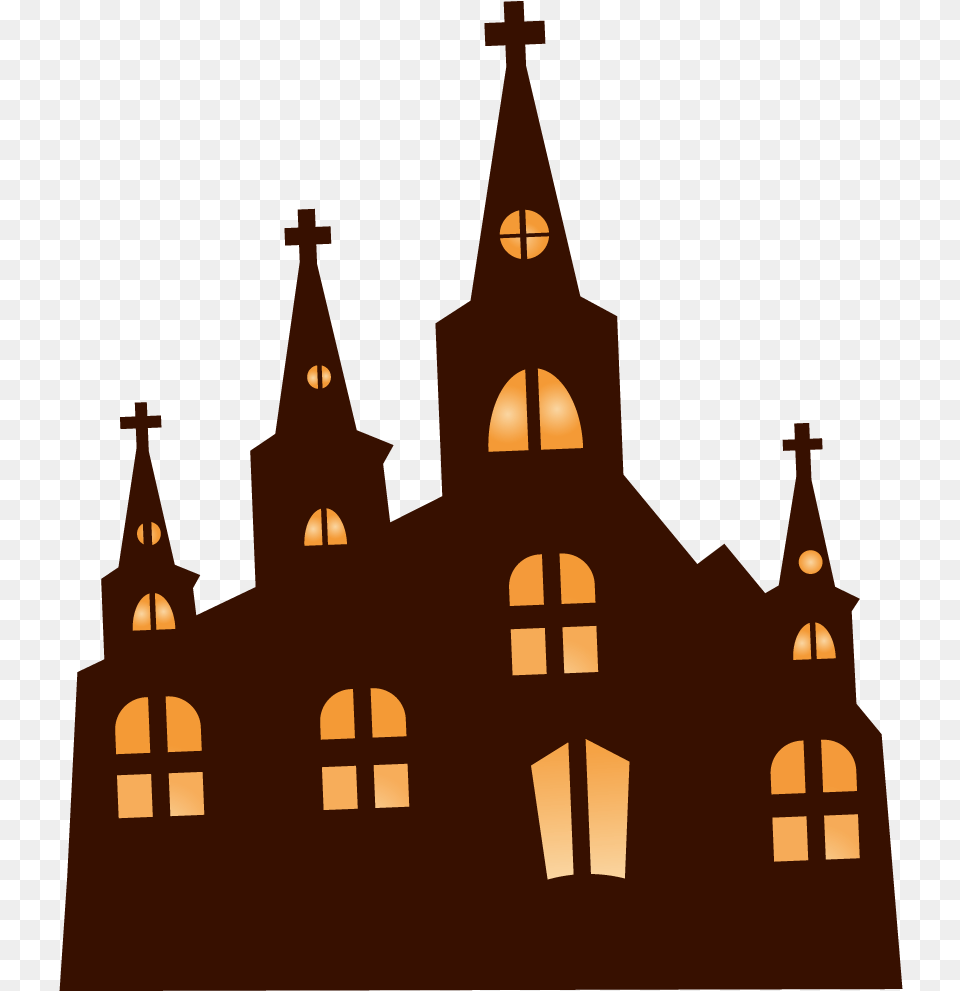 Church Clipart Haunted Halloween Church Clipart, Architecture, Spire, Tower, Building Free Png Download