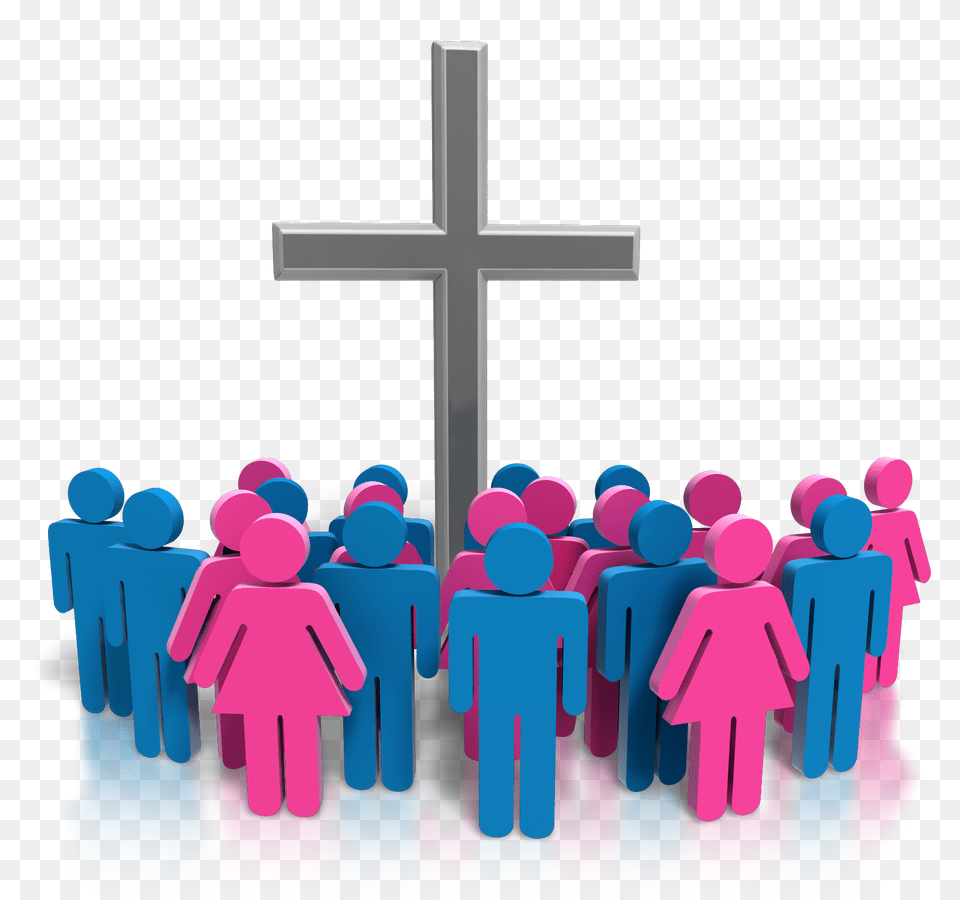 Church Community Clipart, Cross, People, Person, Symbol Free Transparent Png
