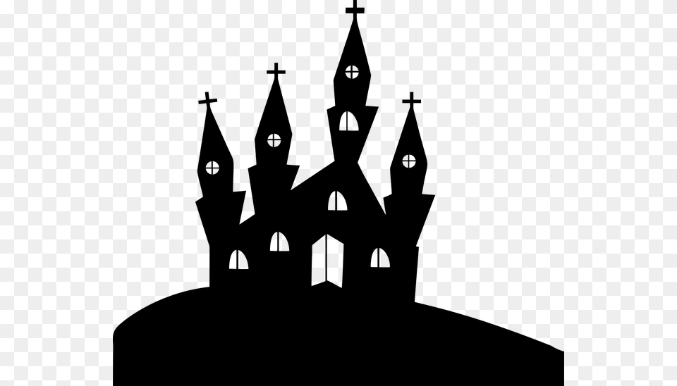 Church Cross Hill Landscape Silhouette Halloween Bunco Halloween Score Sheets, Gray Free Transparent Png