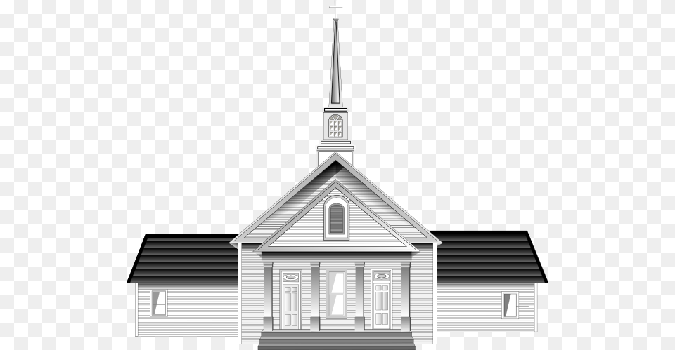 Church Free Churchr Clip Art Black And White, Architecture, Building, Spire, Tower Png Image