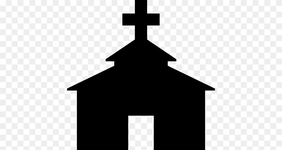 Church Front View Icon, Gray Free Png Download