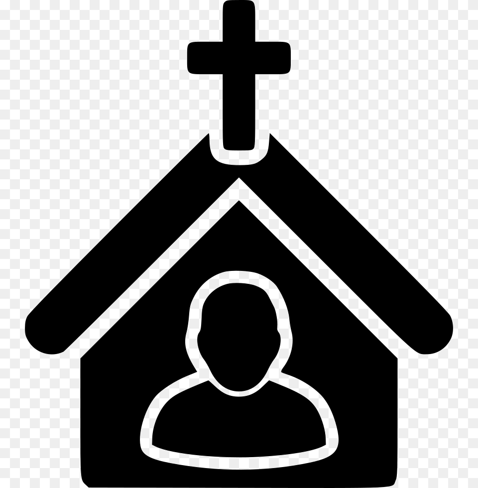 Church Home Clip Art Black And White, Cross, Symbol Free Png Download