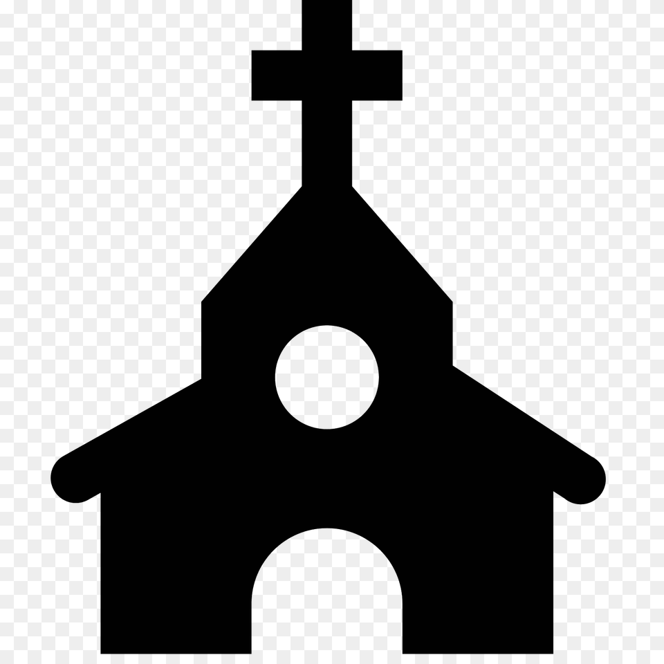 Church Icon, Gray Free Png