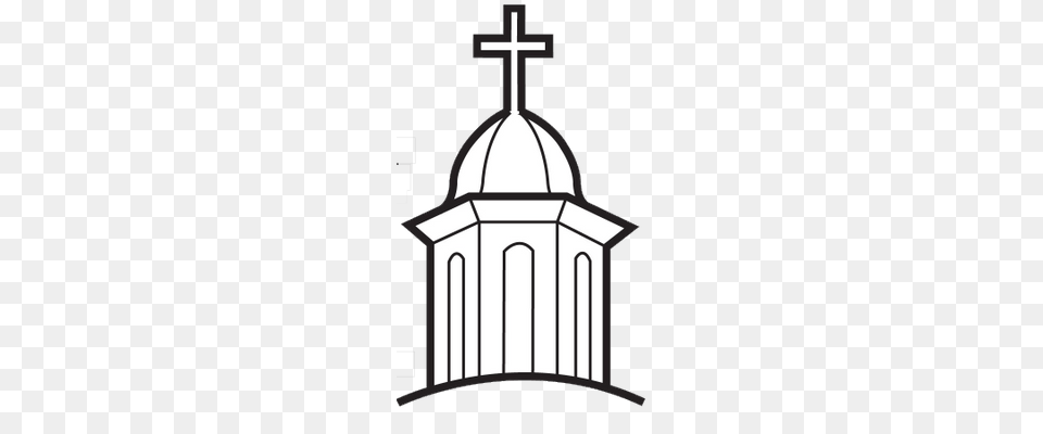 Church Icon Transparent, Cross, Symbol, Architecture, Bell Tower Png Image