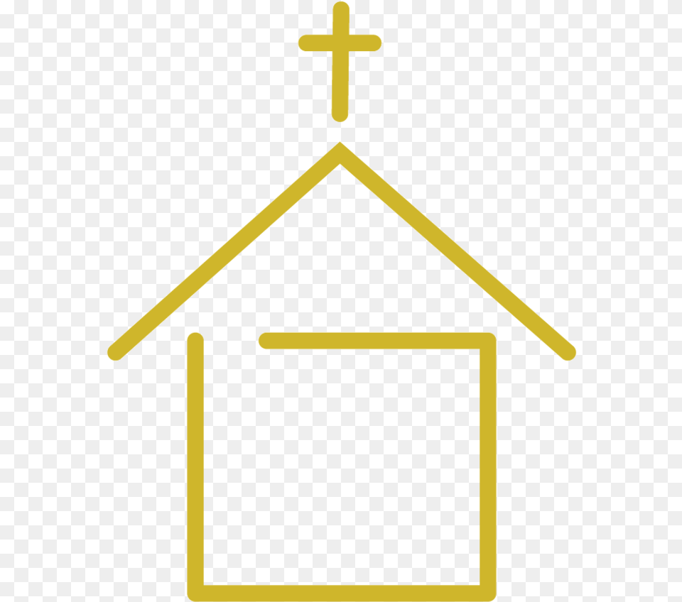Church Leadership Icon Gold Cross, Symbol Png Image