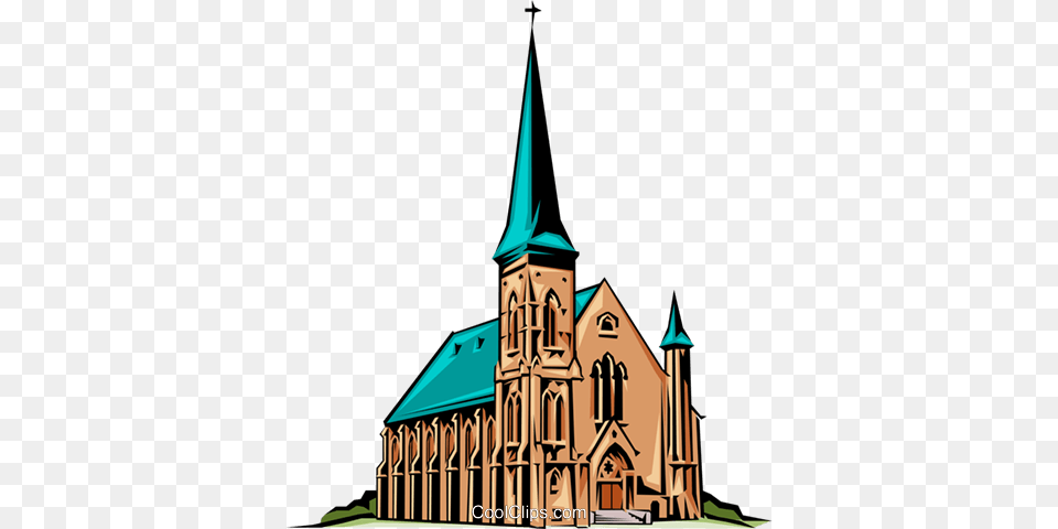 Church Royalty Vector Clip Art Illustration, Architecture, Building, Cathedral, Spire Png Image