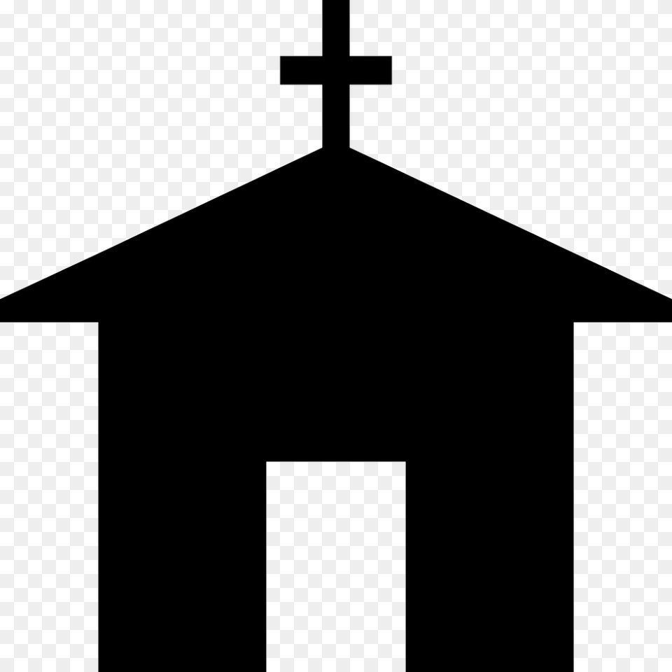 Church Silhouette Svg Icon Icon, Cross, Symbol Free Png Download