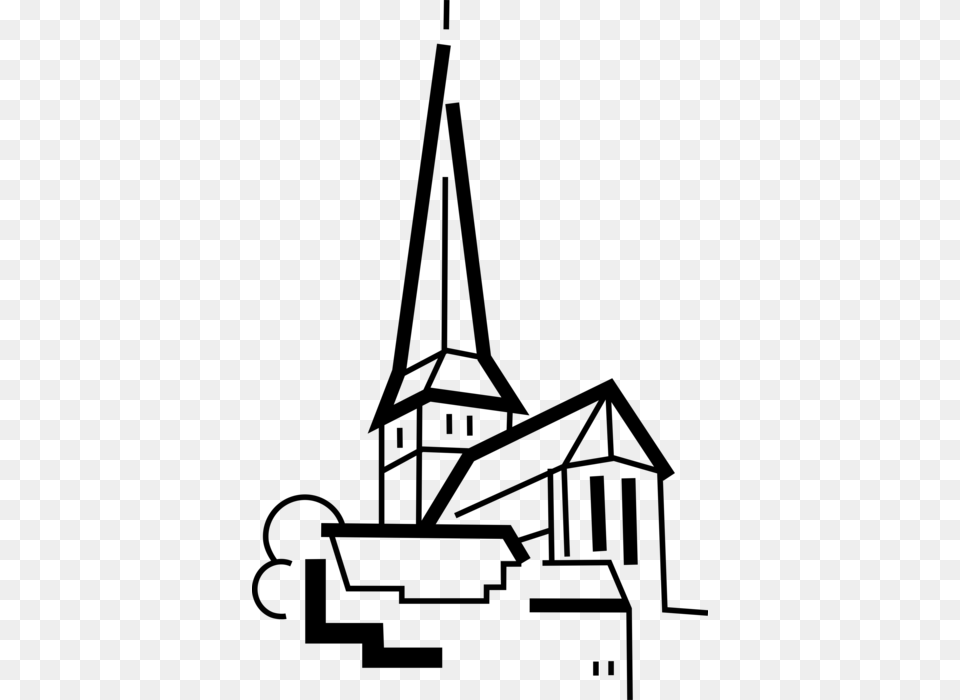 Church Spire Clipart Steeple Church, Gray Free Png Download