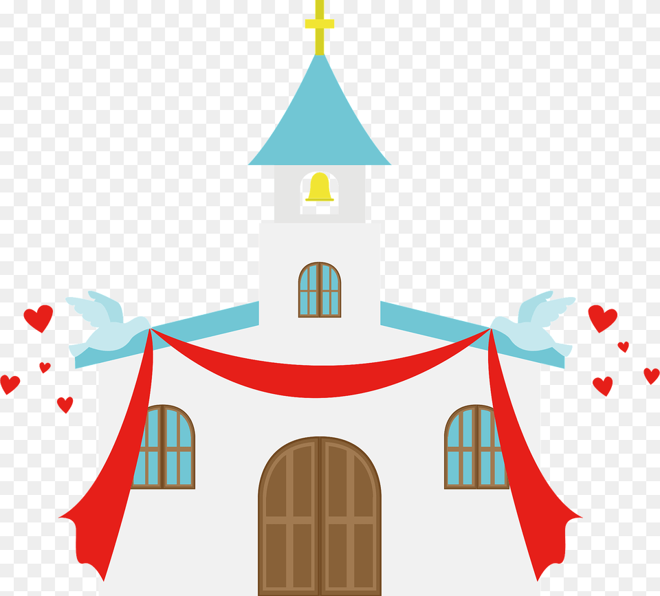 Church Wedding Clipart, Architecture, Bell Tower, Building, Tower Png