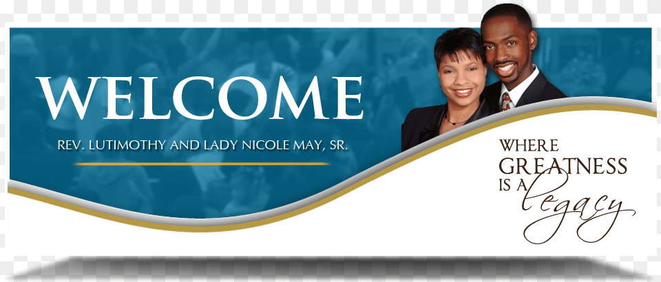 Church Welcome Banners Church Welcome Banner, Advertisement, Poster, Woman, Adult Free Png