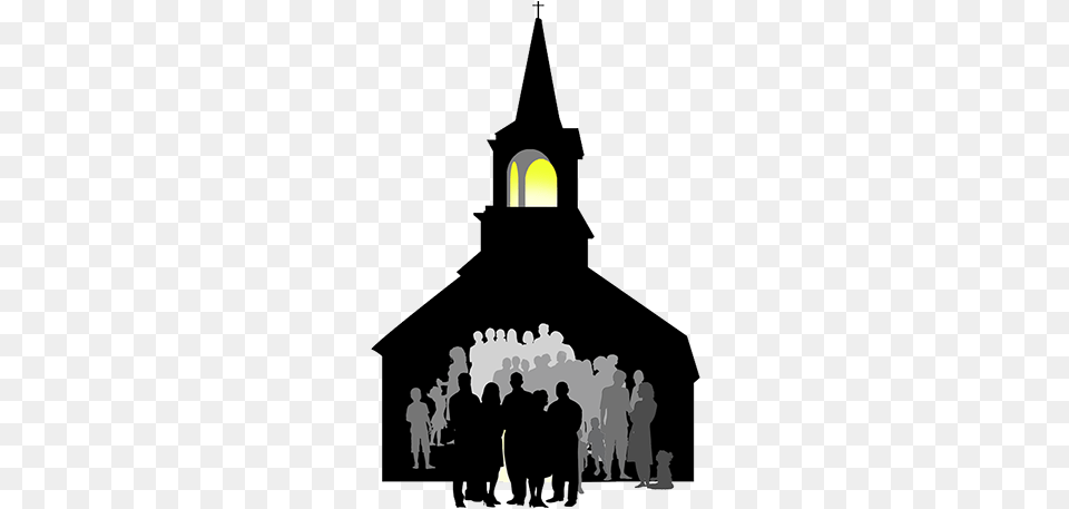 Church Wide Silhouette, Tower, Spire, Architecture, Building Png