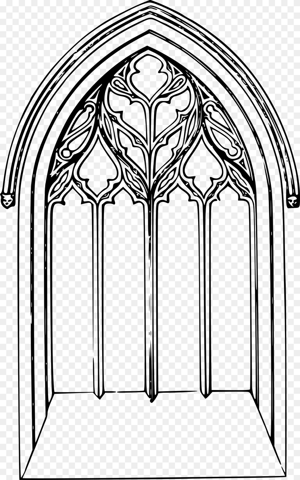 Church Window Clip Arts Church Window Clipart, Gray Png