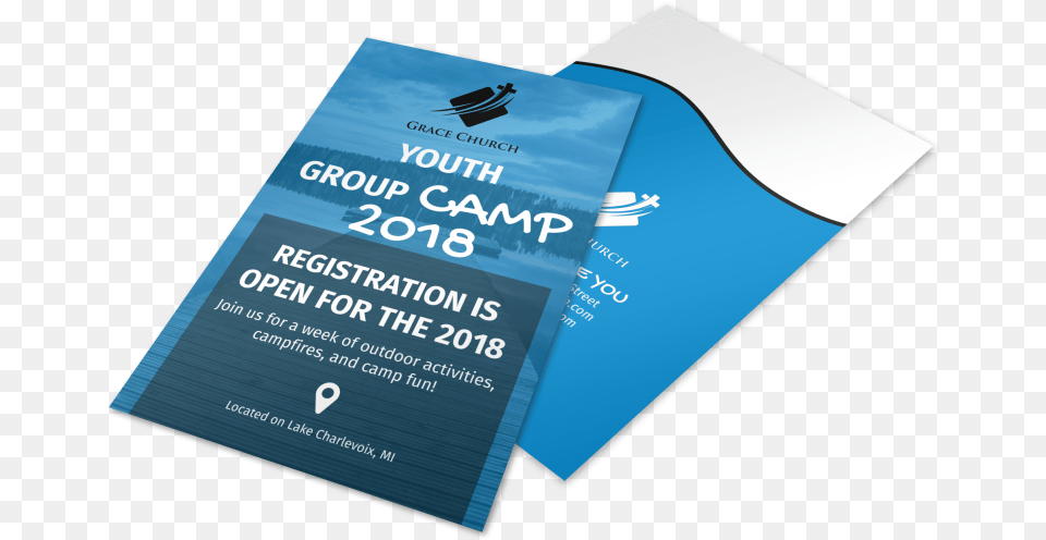 Church Youth Group Camp Flyer Template Preview Brochure, Advertisement, Poster, Business Card, Paper Free Png