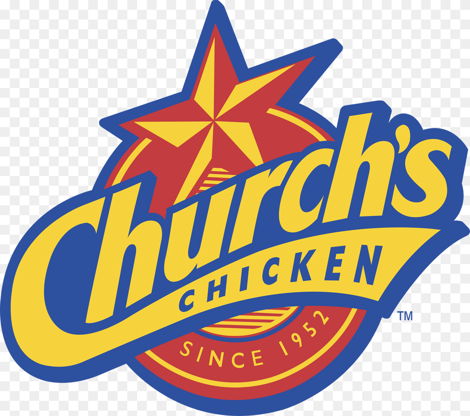 Churches Logo Texas Chicken Logo, Symbol, Badge, Dynamite, Weapon Png Image