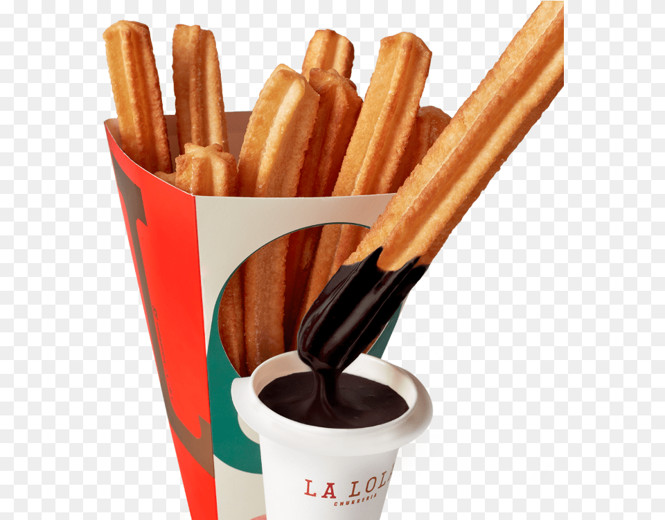 Churreria La Lola La Lola Churros Matcha, Food, Fries, Cup, Bread Png