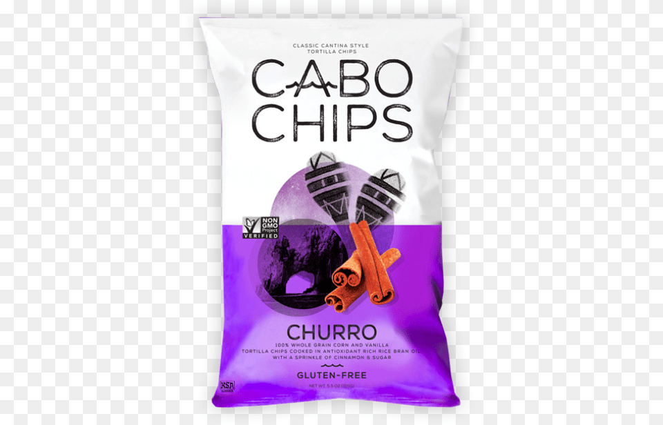 Churro Tortilla Chips Cabo Chips Tortilla Chips Blue Corn 55 Oz Bag, Purple, Advertisement, Poster Free Transparent Png