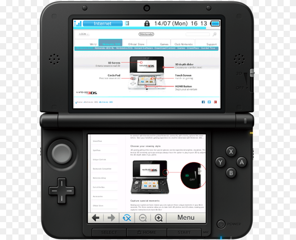 Ci 3ds Preinstalledsoftware Internetbrowser 01 Xl En Nintendo, Computer, Electronics, Mobile Phone, Phone Free Transparent Png