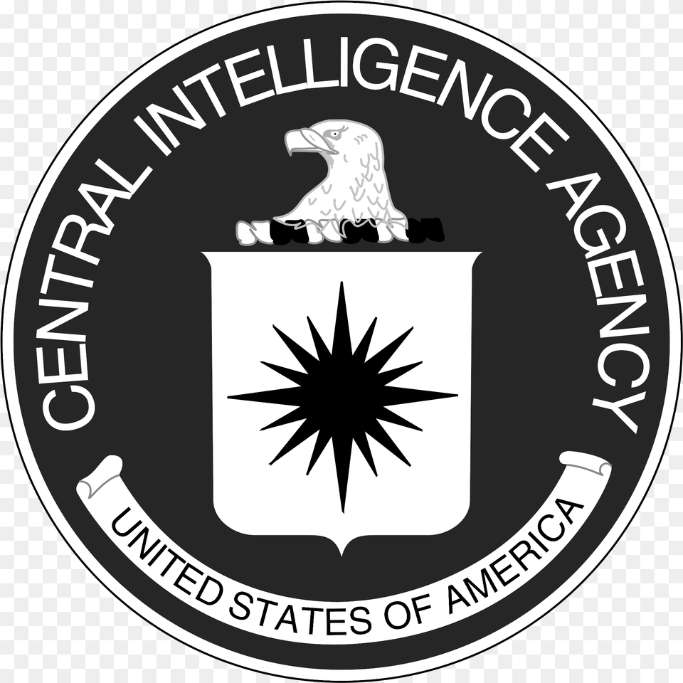 Cia Logo Black And White Central Intelligence Agency Cia, Emblem, Symbol, Animal, Bird Png Image