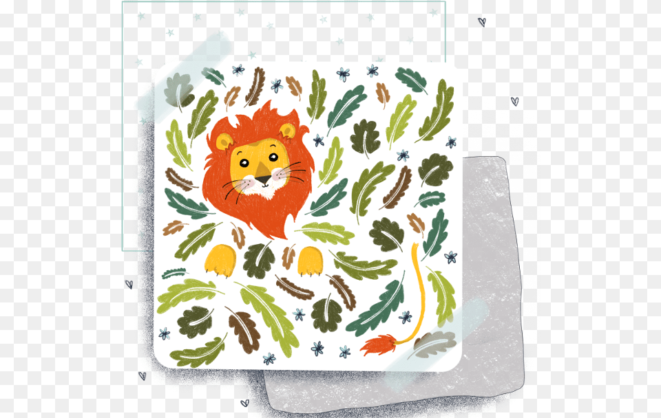 Ciao Estrela Lion With Leaves Cartoon, Graphics, Art, Pattern, Floral Design Free Transparent Png
