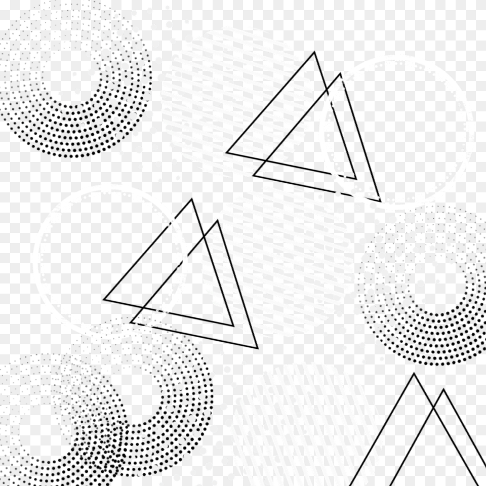 Cicles White Dots Black Triangle Kpop Circle Free Png Download