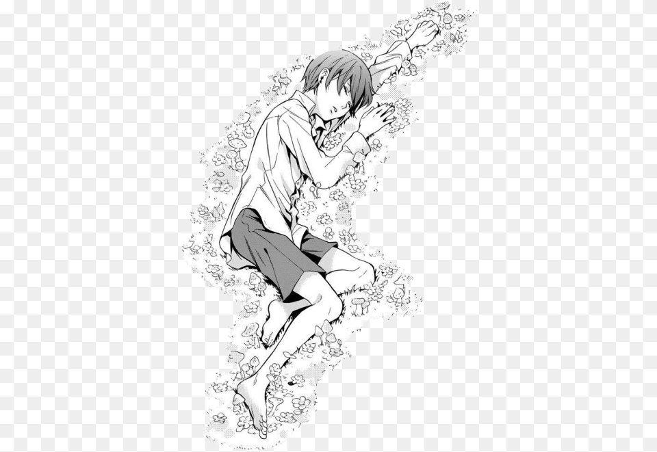 Ciel Lying In A Bed Of Flowers For Your Kuroshitsuji Manga Ciel, Book, Publication, Comics, Adult Png